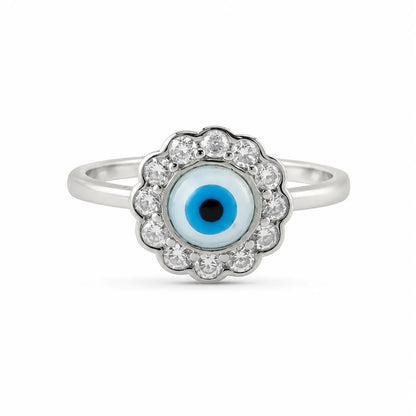 I Spy Studded Evil Eye Adjustable Ring for Women 3