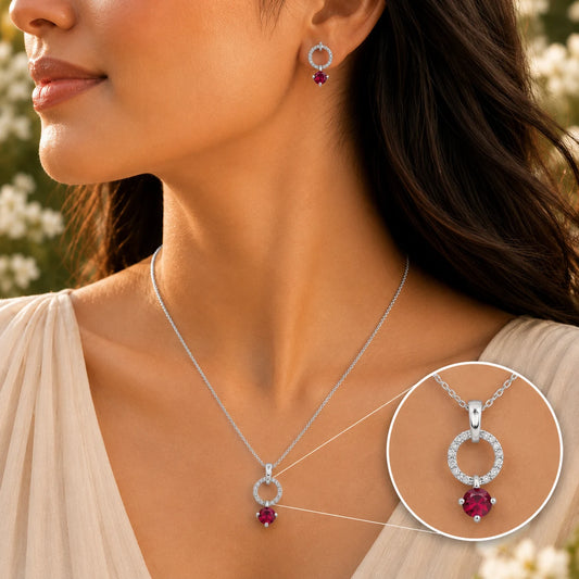 Imbibe Studded Pendant Set with Removable Curb Chain 4