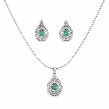 Imperial Studded Pendant Set with Removable Snake Chain 3