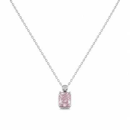 Impression Blush Studded Rhodium Necklace 4