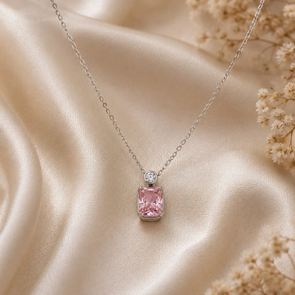 Impression Sakura Studded Rhodium Necklace 1