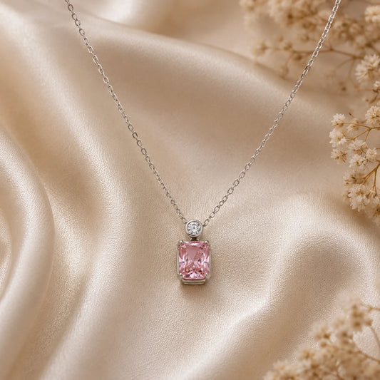 Impression Sakura Studded Rhodium Necklace 1
