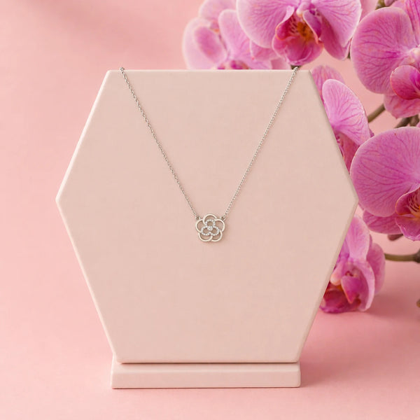 In Bloom Rhodium Necklace 1