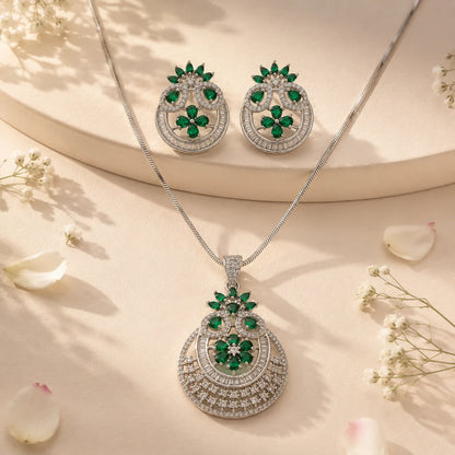 Inspired Studded Pendant Set with Chunky Snake Chain 1