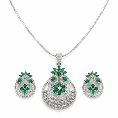 Inspired Studded Pendant Set with Chunky Snake Chain 3