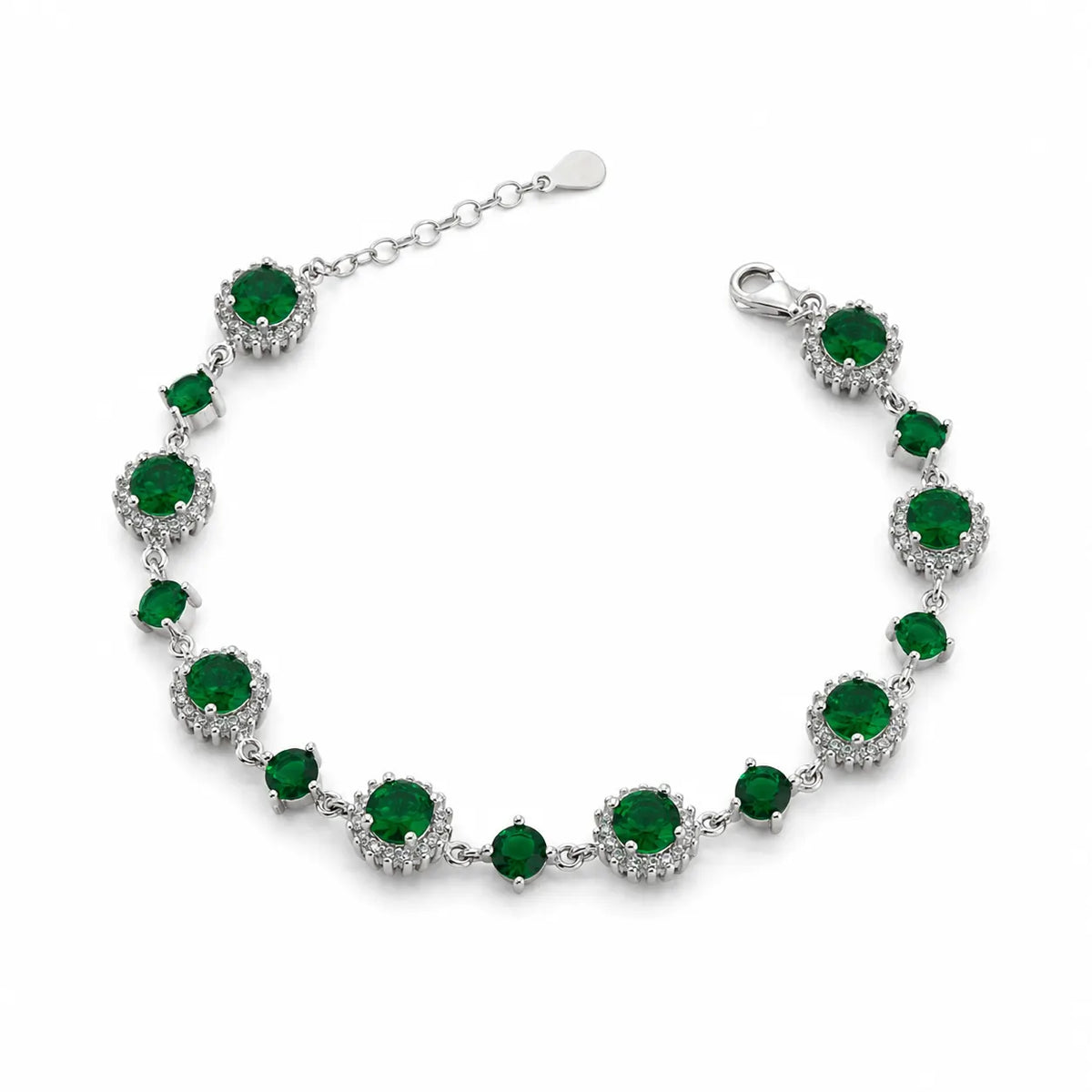 Jade Empress Studded Rhodium Bracelet for Women 4