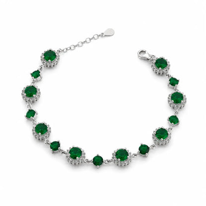 Jade Empress Studded Rhodium Bracelet for Women 4