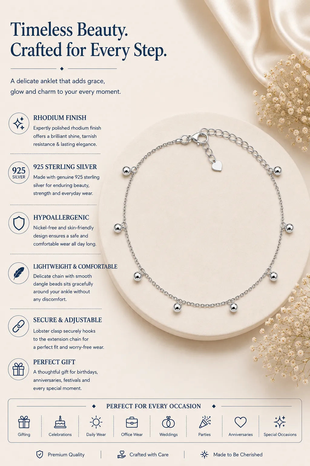 Jingle Rhodium Anklet 3