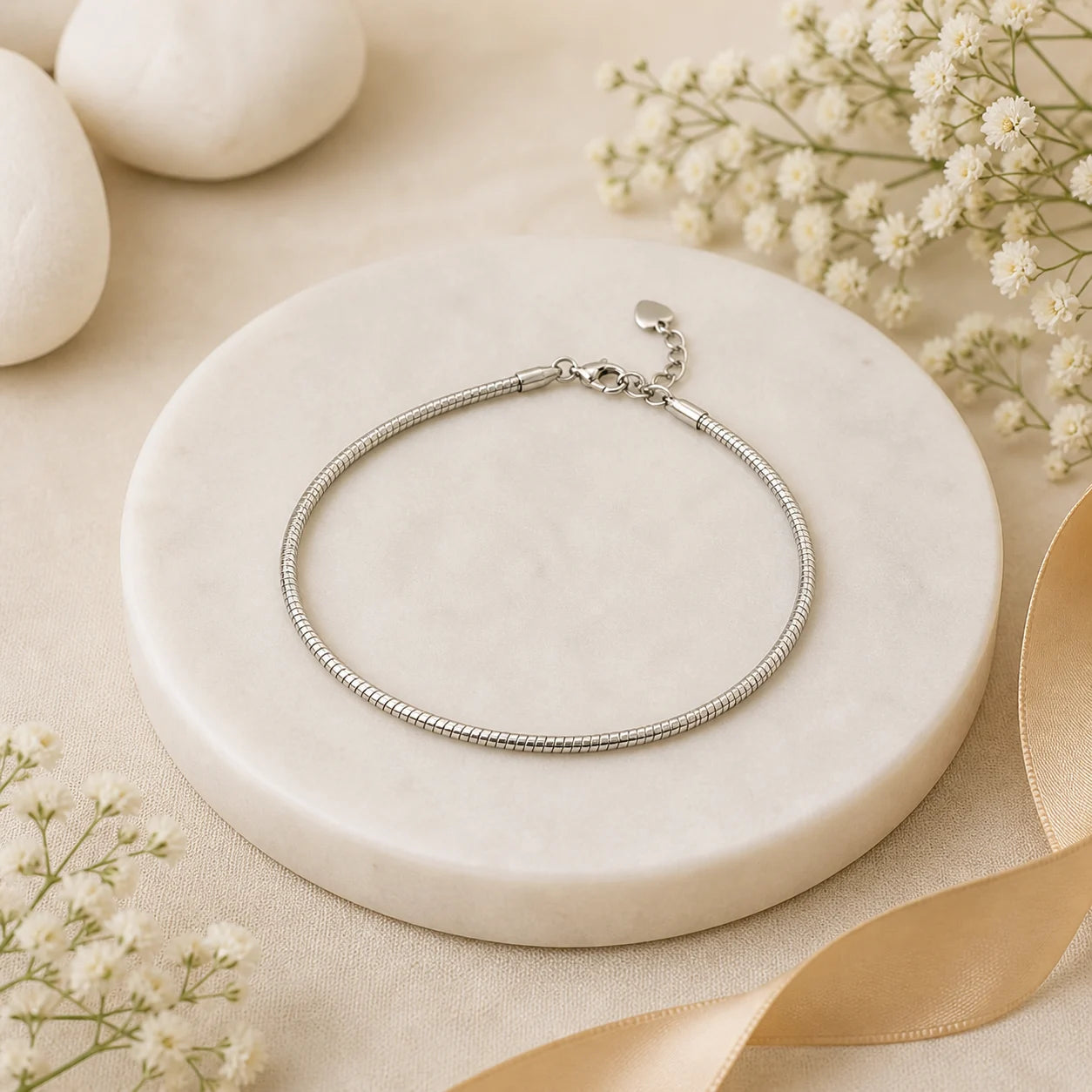 Just A String Rhodium Bracelet for Women 1