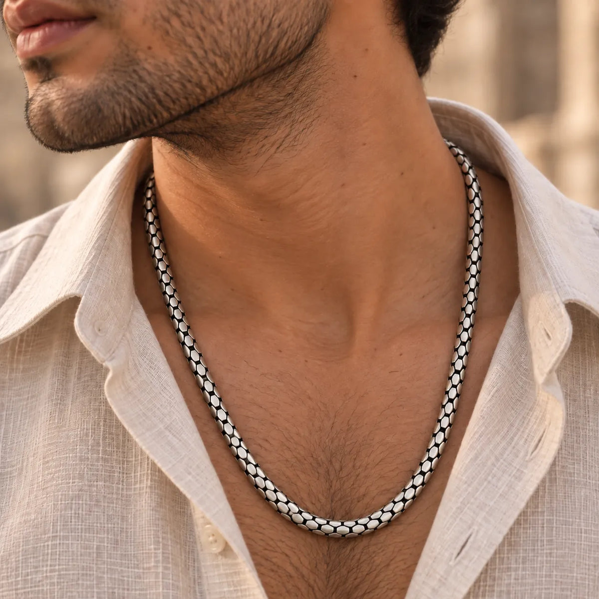 King Python Matte Chain for Men 2