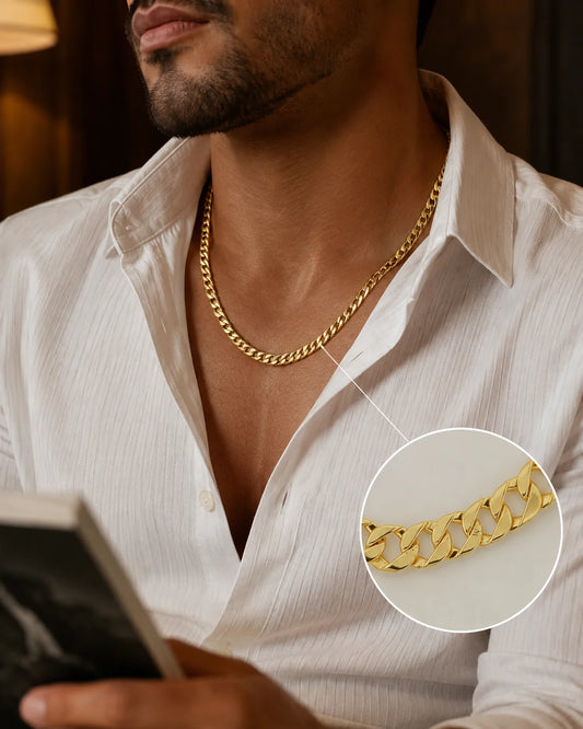 Kingmaker Gold Plated Curb Chain for Men 2