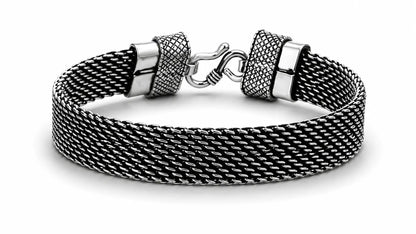 Knight Link Chunky Oxidised Bracelet for Men 4