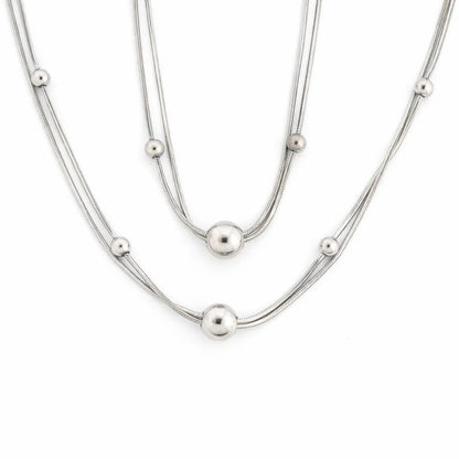 Layered Selene Rhodium Anklet 8
