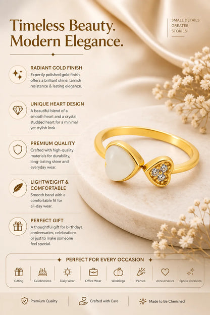 Lovedrop Gold Plated Adjustable Ring for Women 3