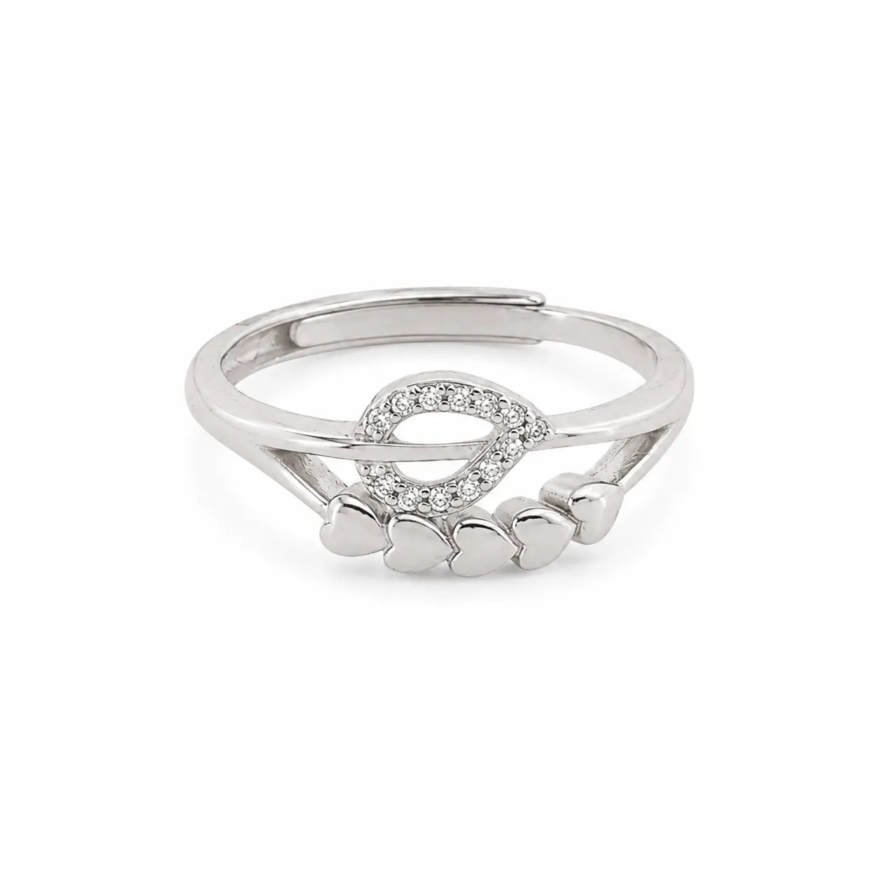 Loveleaf Studded Adjustable Ring for Women 3