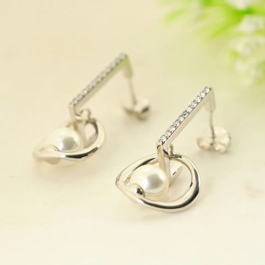 Lumendrop Rhodium Earrings 1
