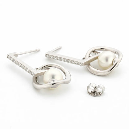 Lumendrop Rhodium Earrings 11
