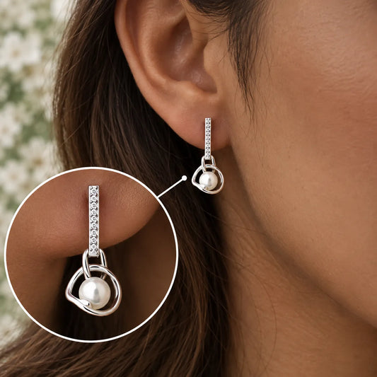 Lumendrop Rhodium Earrings 2