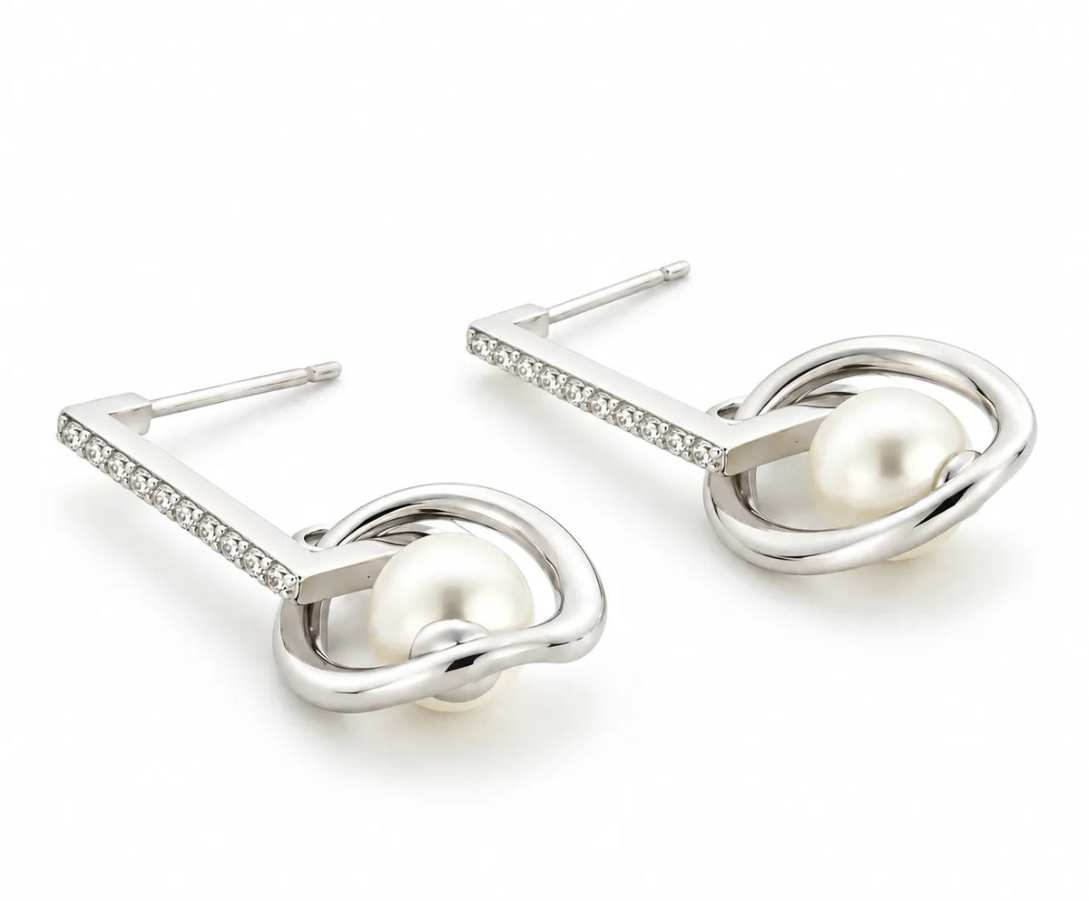 Lumendrop Rhodium Earrings 4