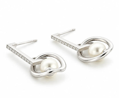 Lumendrop Rhodium Earrings 4