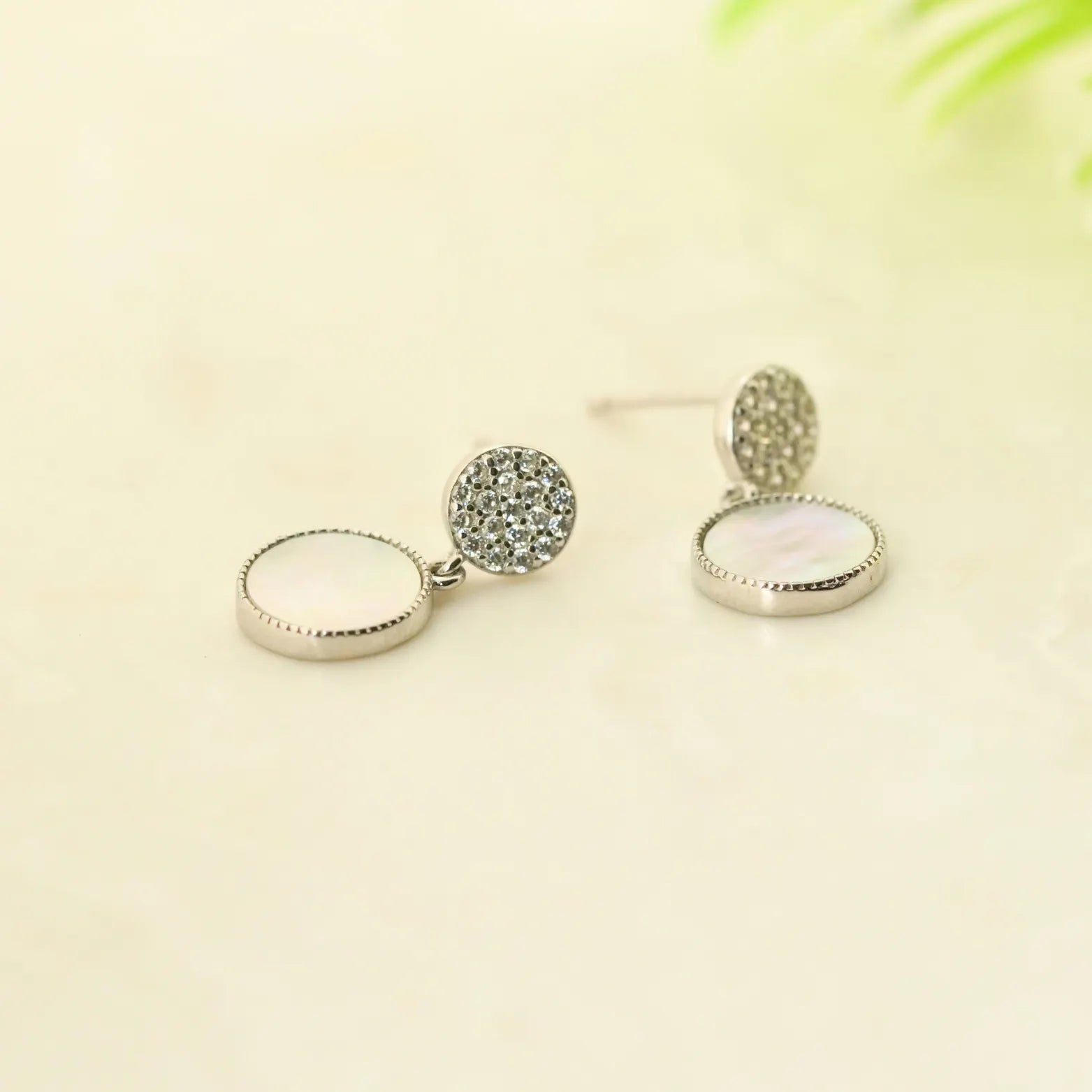 Lunette Rhodium Earrings 7