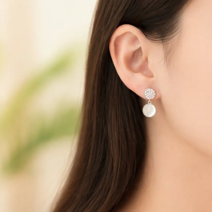 Lunette Rhodium Earrings 8