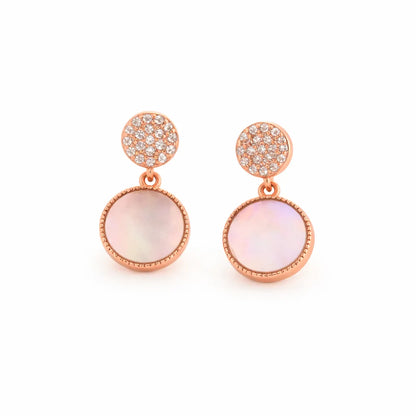 Lunette Rhodium & Rose Gold Earrings 4