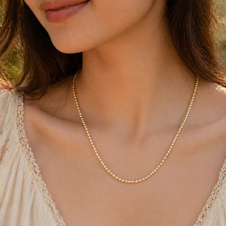 Luxe Rosary Gold & Rhodium Necklace 2