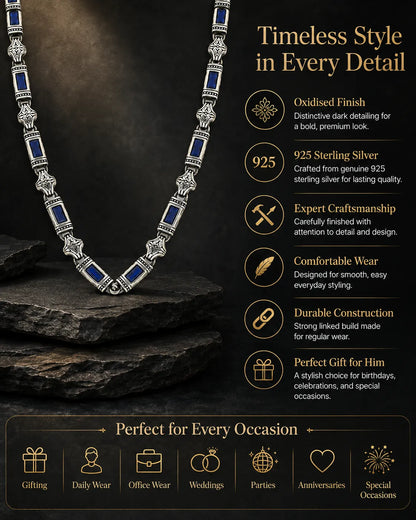 Mariner Sapphiro Oxidised Chain for Men 3