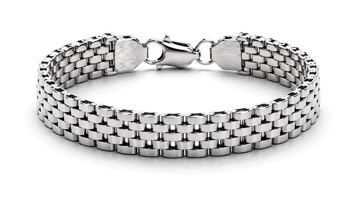 Maverick Chunky Rhodium Plated Bracelet for Men 4