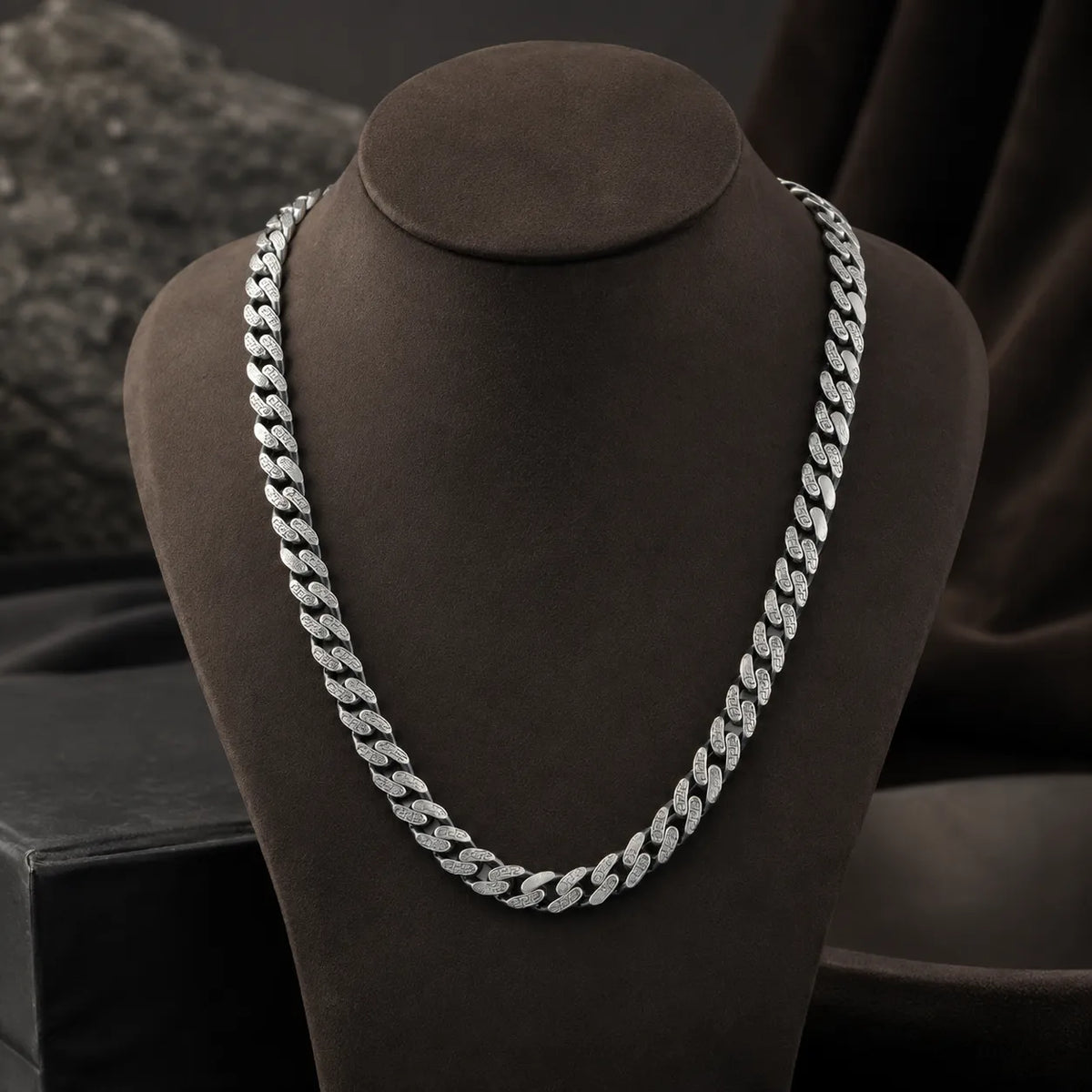 Midnight Signature Cuban Matte Chain for Men 1