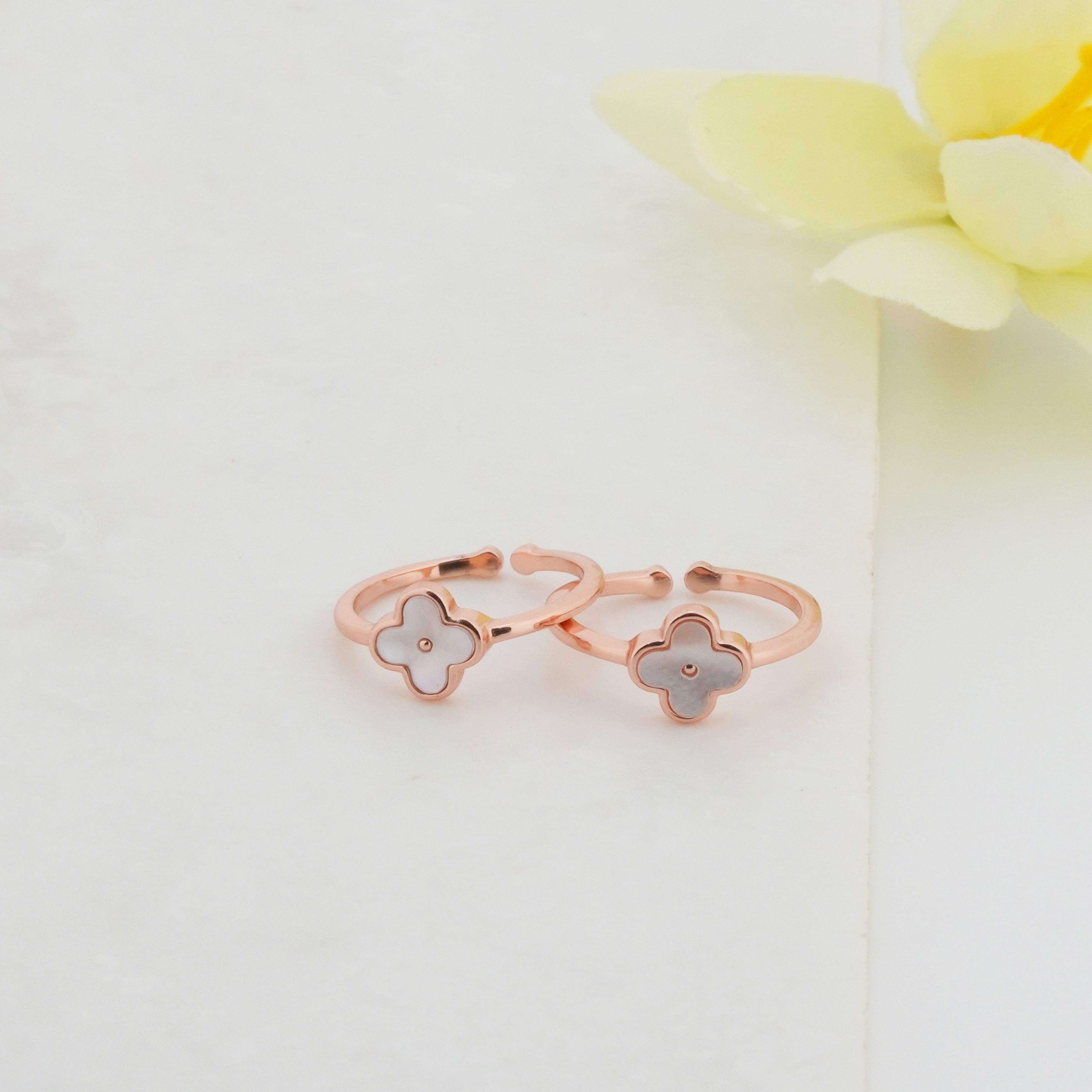 Milky Luck Rose Gold Toe Rings 1 