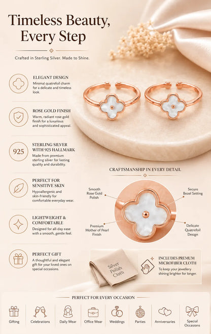 Milky Luck Rose Gold Toe Rings 3