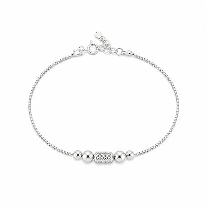 Minimal Beads Silver Bracelet for Women 3