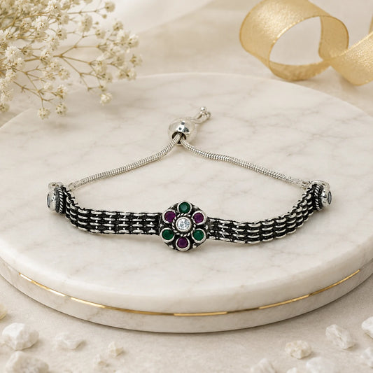 Miraki Adjustable Oxidised Bracelet for Women 1