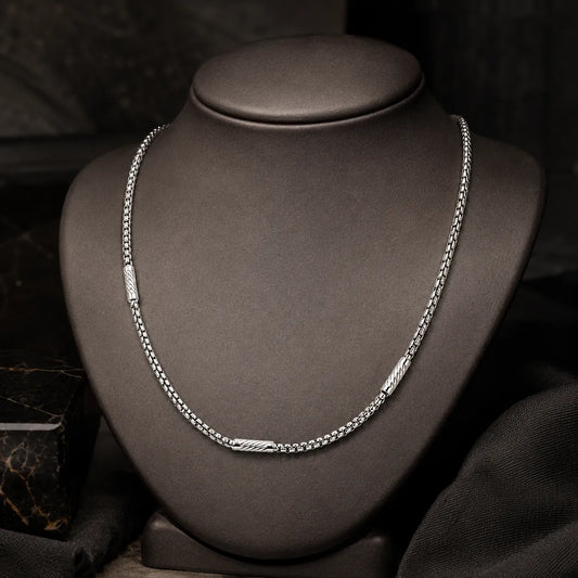 Monarch Rhodium Plated Chain for Men 1