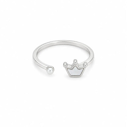 Mooncrown Enamel Rhodium Toe Ring 4