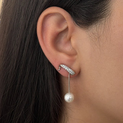 Moondrop Rhodium Earrings 8