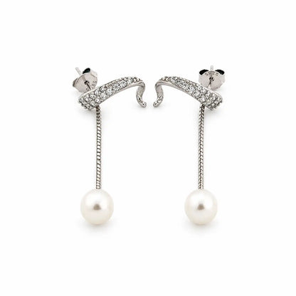 Moondrop Rhodium Earrings 9