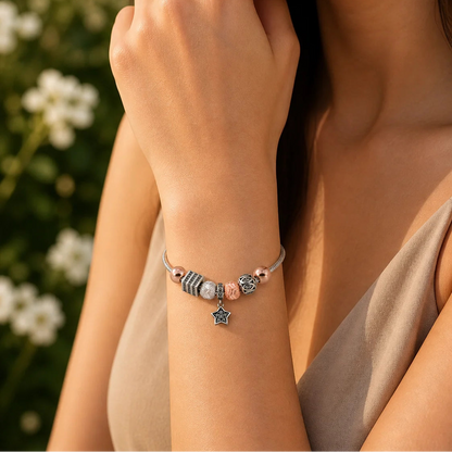 My Set Rose Gold & Rhodium Adjustable Bracelet for Women 2