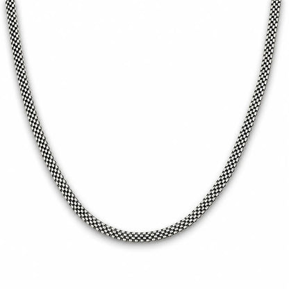 Obsidian Oval Oxidised Chain for Men 4