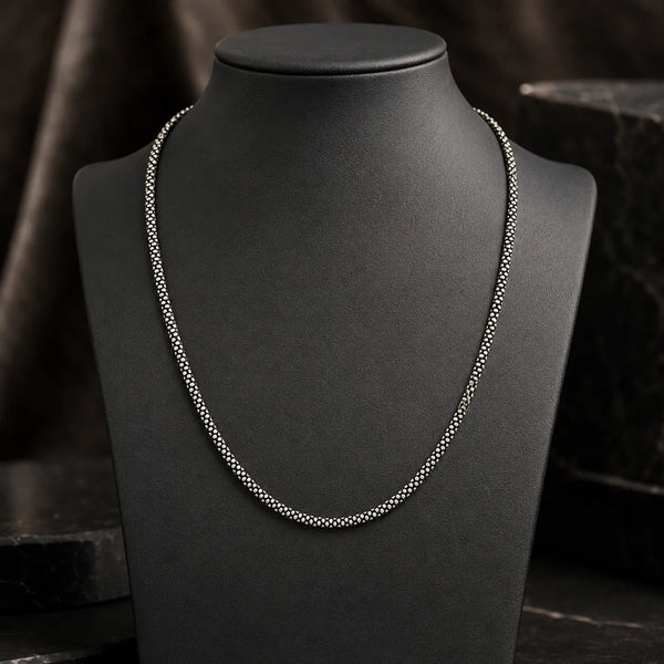 Obsidian Oxidised Chain for Men 1