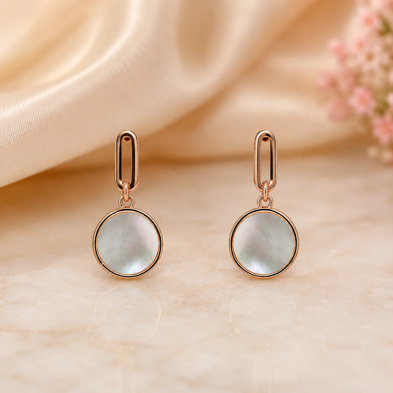 Opella MOP Rose Gold Earrings 1