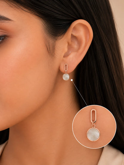 Opella MOP Rose Gold Earrings 2