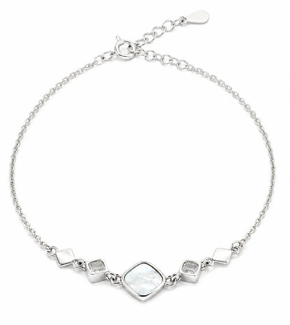 Ophelia MOP Studded Rhodium Bracelet 4
