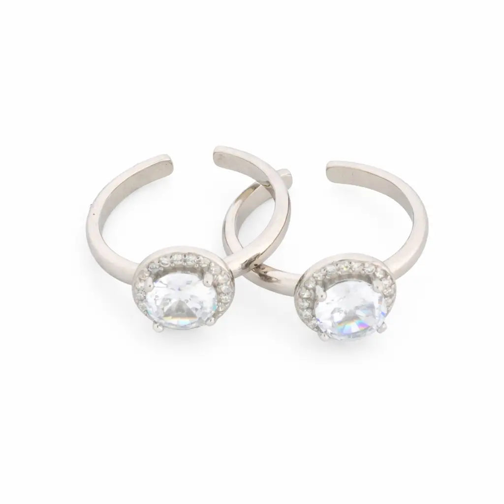 Opulence Rhodium Toe  Ring 8