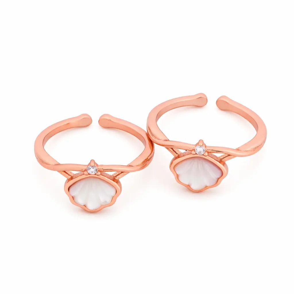 Oyester Rose Gold Toe Rings 8