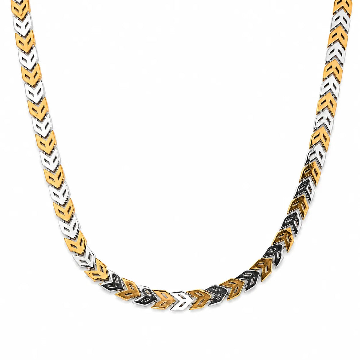 Pharoah Rose Gold & Rhodium Chain for Men 4