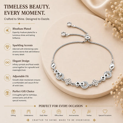 Piece-By-Piece Studded Rhodium Bracelet 3