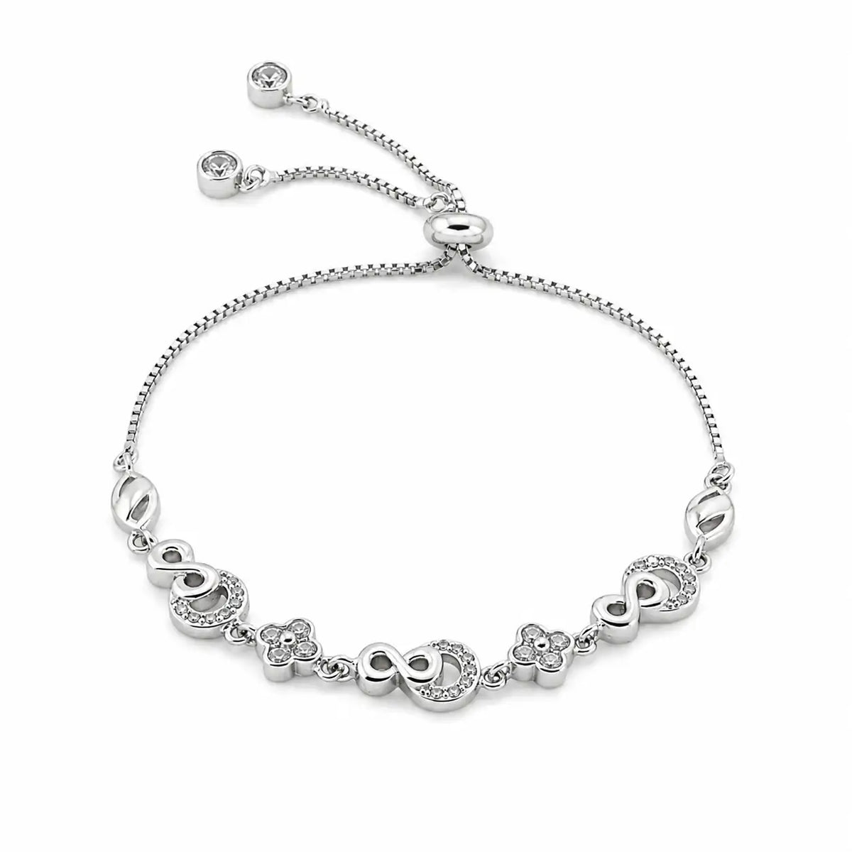 Piece-By-Piece Studded Rhodium Bracelet 4